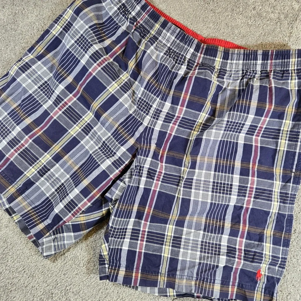 Polo Ralph Lauren‎ Polo Sport Swim Trunks Men's XL Plaid Pony Logo Board Shorts